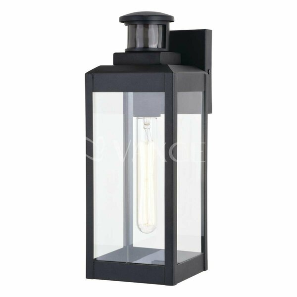 Perfecttwinkle 5 in. Kinzie Dualux Outdoor Motion Sensor Wall Light Textured Black PE3272291